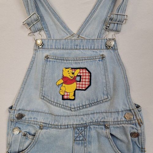 Vintage Pooh Overall Shorts Girls Size 7/8 Lightwashed RN 19109 - Picture 3 of 17