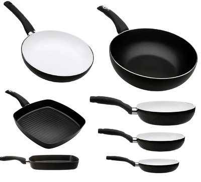 20,24 28cm Runde Quadratische Wok Rührplatte Keramik Antihaft Ofen Bratpfanne Set