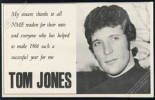 1966 Tom Jones photo NME vintage print ad