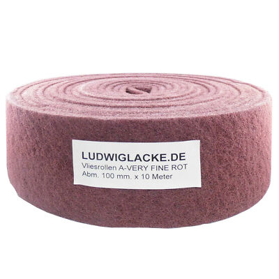 Schleifvlies 5m Rot zum anschleifen von Autolack 100mm x 5m K400 Ludwiglacke