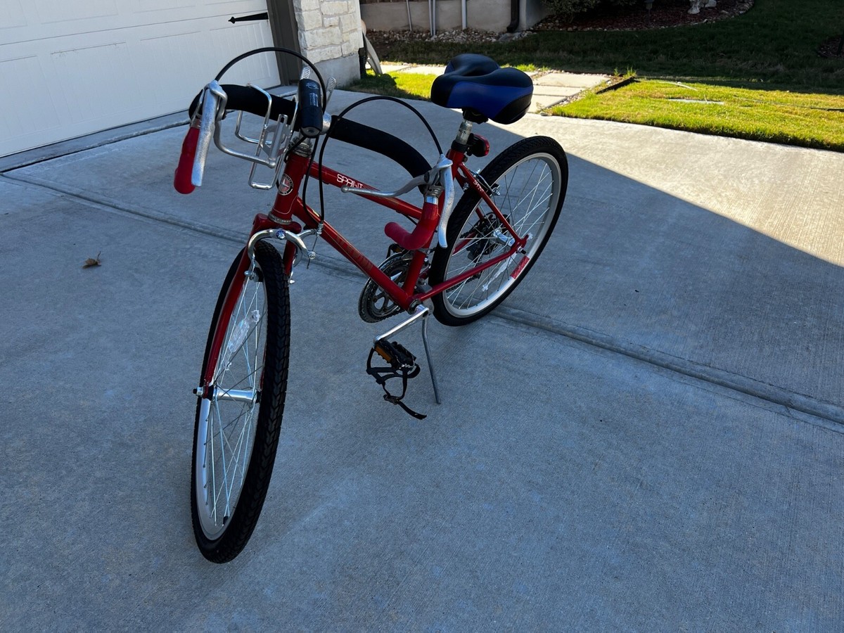 1988 Vintage Red Schwinn 10 speed bicycle, many new parts, rides