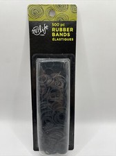 500 Small Black Rubber Bands for Crafts Hobbies Pony Hair Holder Mixed Sizes
