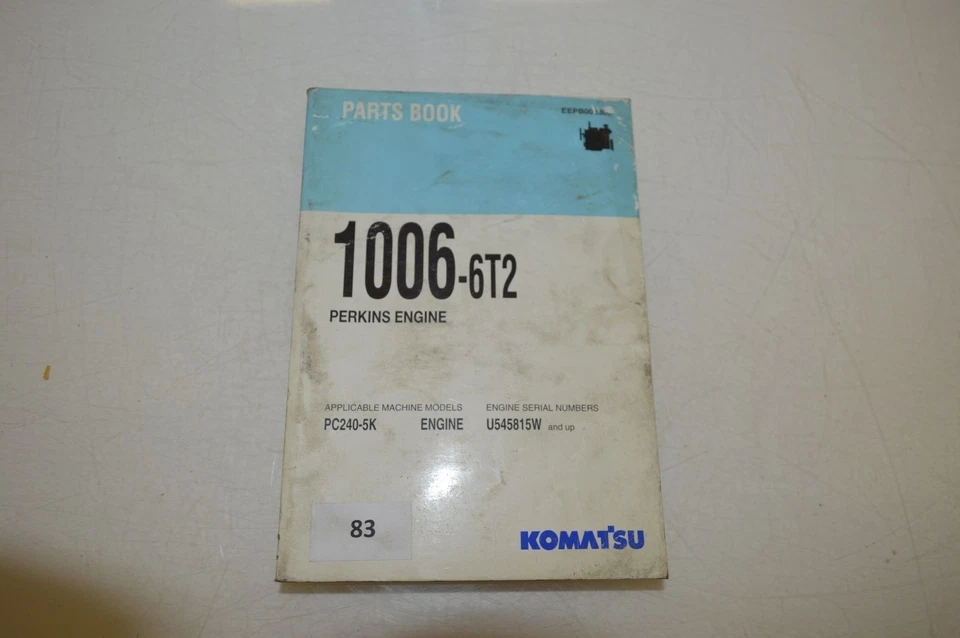 B083 - Komatsu Parts Book - Teile-Katalog für PC 240 -5K 1006-6T2 Perkins-Motor - Bild 1 von 1