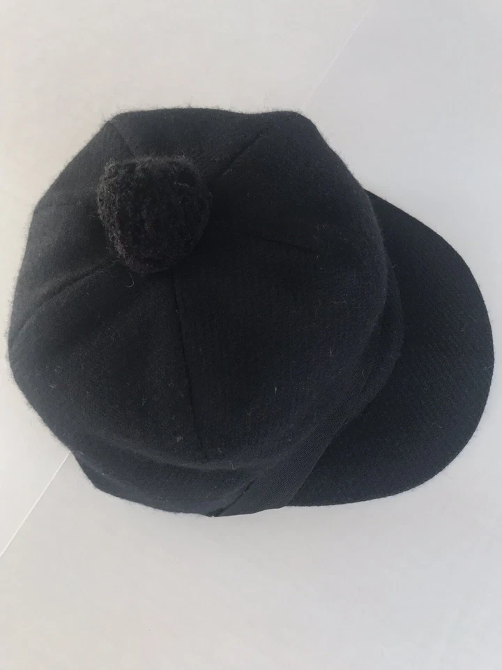 Burberry Authentic Womens Check Hat Cap Wool Navy M Ashley Cashmere check - Photo 2/4