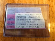 1997 Indiana High School Basketball State Finals Ticket Stub