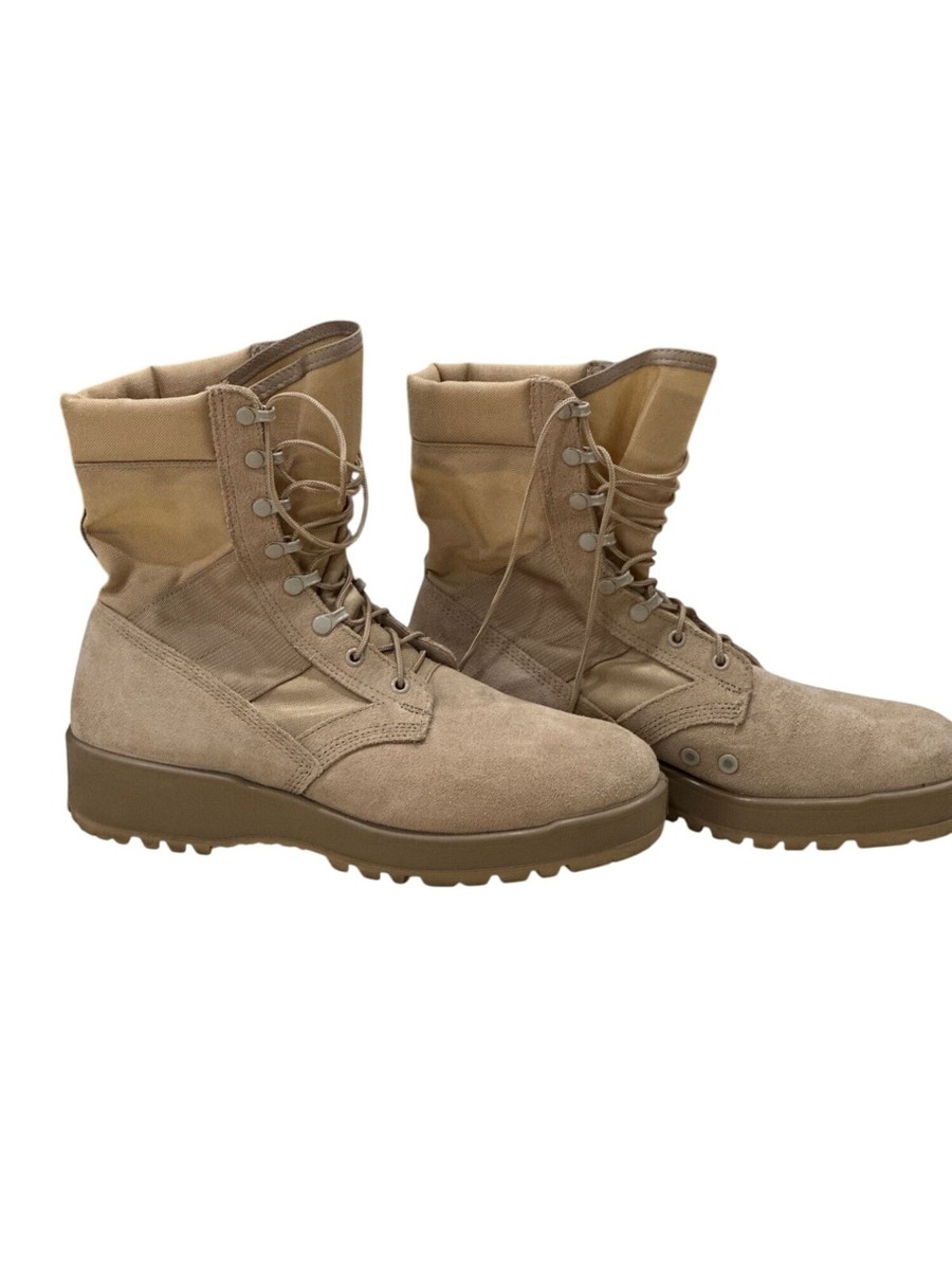 Mens Vibram Military Combat Work Boots Tan Suede Lace up  display picture 2