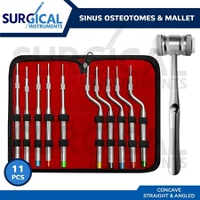 Dental Implant Instruments Sinus Osteotomes Color Coded With Mead Mallet