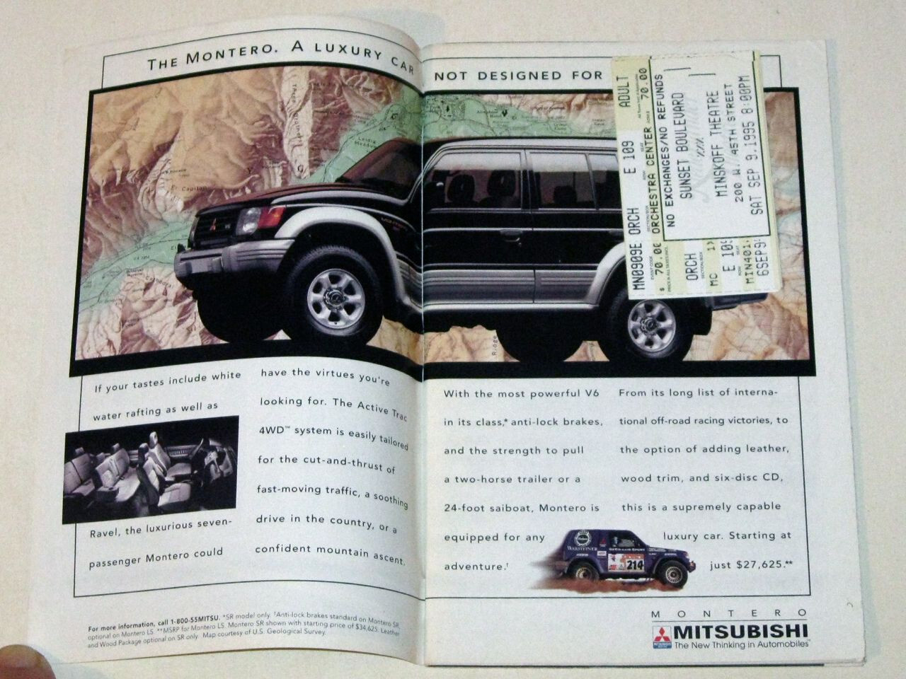 Vintage 1995 SUNSET BOULEVARD Broadway PLAYBILL & Tickets! Betty BUCKLEY!