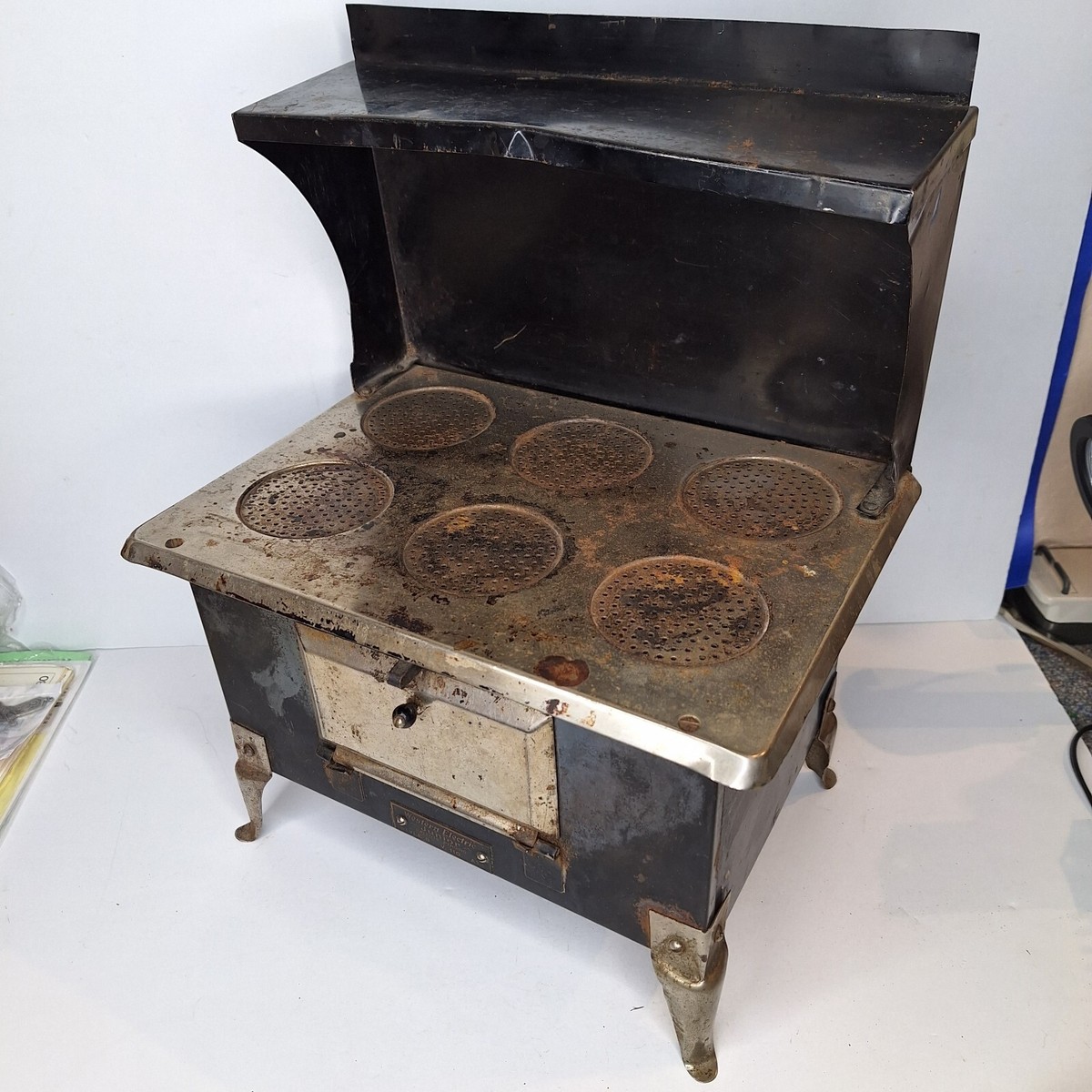 WESTERN ELECTRIC アンティークボックス Vintage 1915 Western Electric Junior Style 6 CHILDS TOY STOVE No