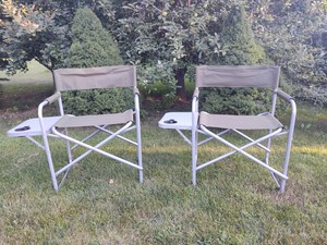 coleman chair with side table