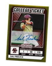 2022 Elite Extra Gold auto RC College Ticket Sal Frelick Brewers #40/99 BC CTO34