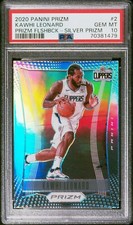 2020-21 Panini Prizm Flashback Silver Kawhi Leonard #2 PSA 10 GEM MT
