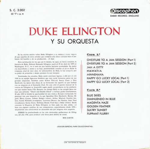(41) Duke Ellington - It's Duke Ellington And His Orchestra LP (Spain) - Picture 2 of 4