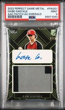 2022 Perfect Game AUTO Worn Patch 8/10 GABE GAECKLE Arkansas Razorbacks PSA 9