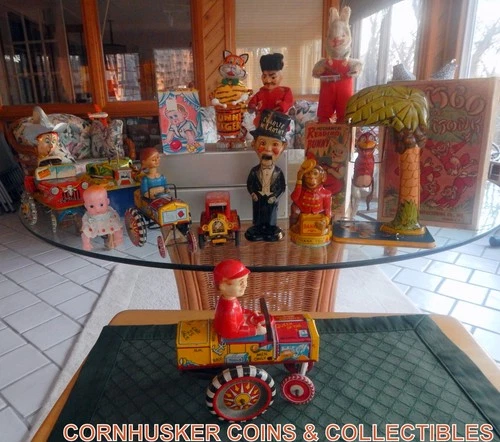 1950'S MARX DIPZY DAN CRAZY CAR TIN WIND UP  ~ WORKING ~ NEAR MINT ~ VIDEO