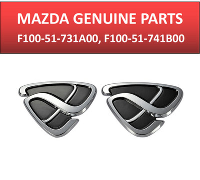 2pc Mazda Genuine RX-7 FD3S Efini Black Emblem Set Front & Rear F100-51-731A 741