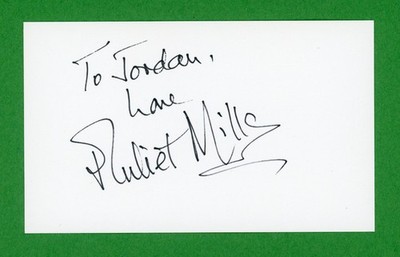 Juliet Mills Actress: Passions, Nanny and the Professor Signed 3x5 Card E29066