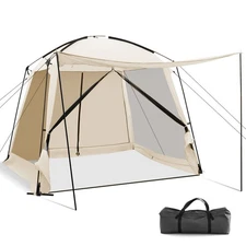 10 x 10 Ft Screen Tent Easy Setup Screened in Canopy with 4 Mesh Walls