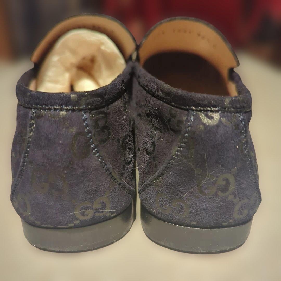 GUCCI Women's Loafers GG Suede Navy EU36.5/US6.5 120232c thumbnail 5