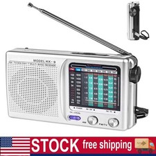 Portable Mini Pocket Travel AM FM Radio Battery Powered Built-in Speaker Stereo