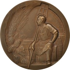 [#68645] Francja, Medal, Piąta Republika Francuska, Biznes i przemysł, AU(55-58)