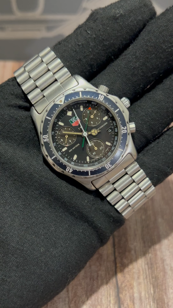 Vintage] TAG HEUER professional 570.206R Chronograph black Quartz