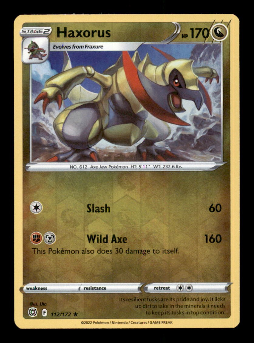 HAXORUS 112/172 REVERSE HOLO RARE BRILLIANT STARS NM/M