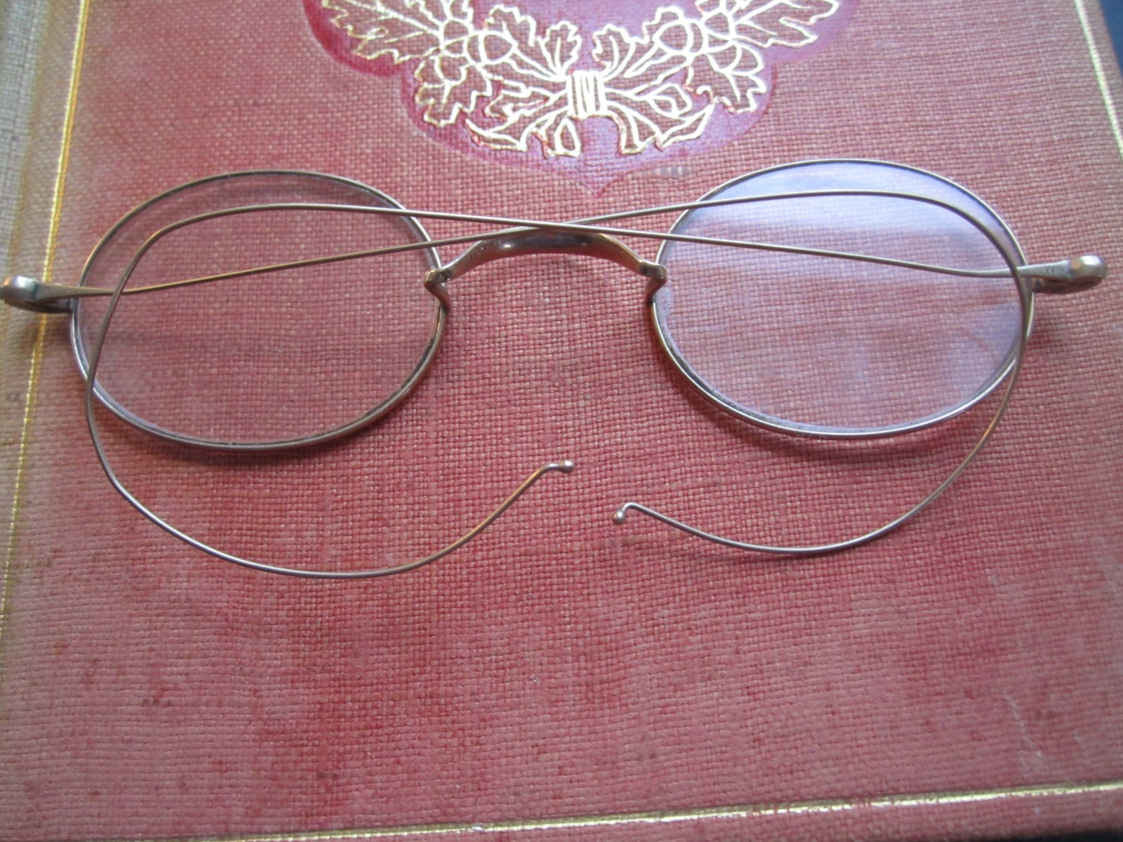 10k gold solid marked antique wire eyeglasses spe… - image 11
