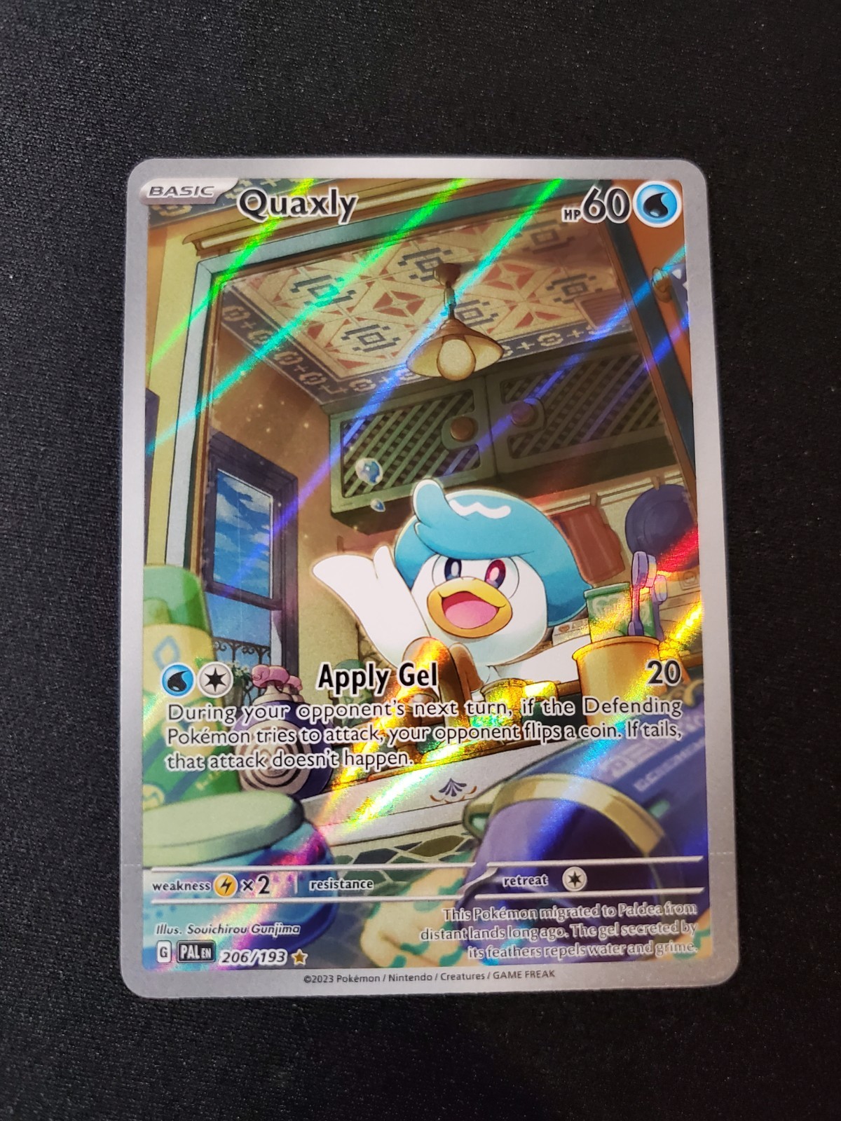Pokémon TCG Quaxly Scarlet & Violet Paldea Evolved Holo Card 206/193 NM