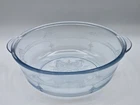 Vintage Fire King Sapphire Blue Philbe 8” Casserole Round Glass Baking Dish Bowl