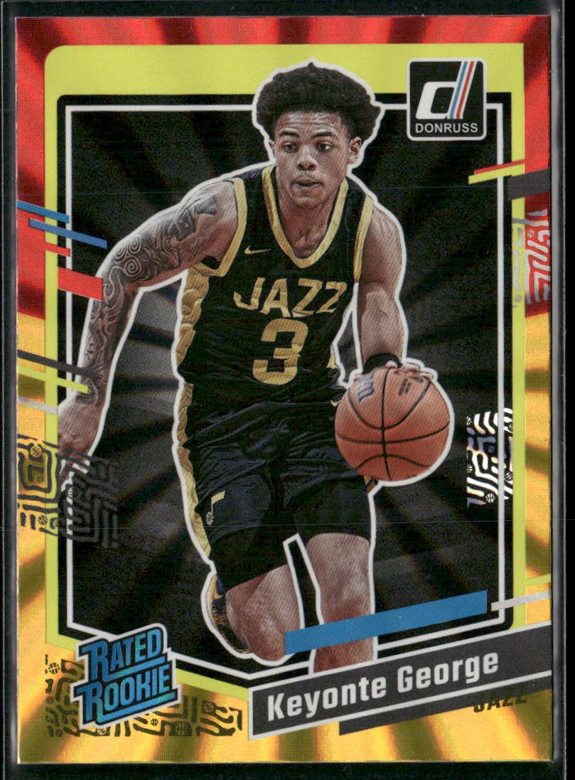 2023-24 Donruss #244 Keyonte George Red and Gold Laser Holo