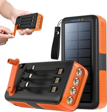 Solar Power Bank 63200mAh Portable Charger with Dual Outputs & Crank PS-618
