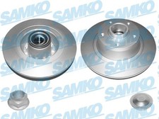 SAMKO 2x Bremsscheibe hinten voll passend für Renault Megane III Coupe DZ0/1 