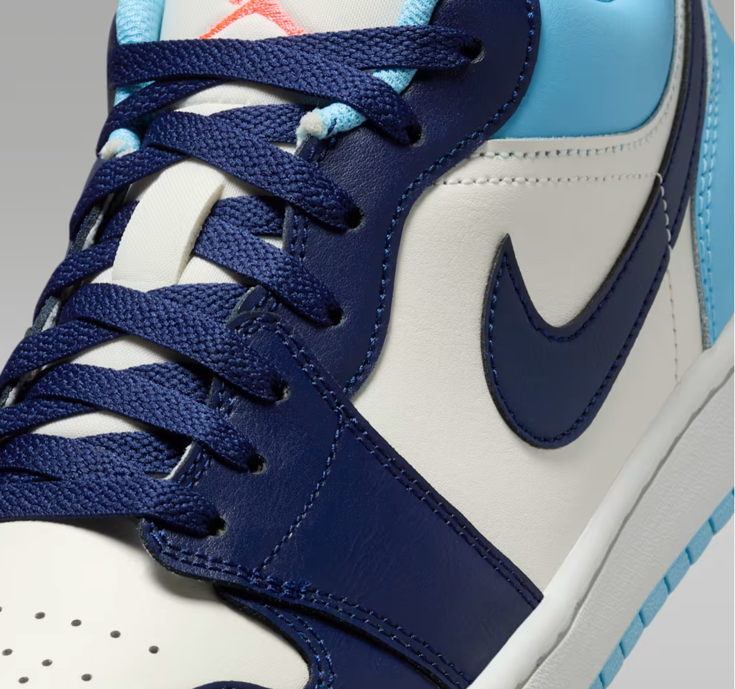 Nike Air Jordan 1 Low Sail Blue Chill 553558-149 Men display picture 3
