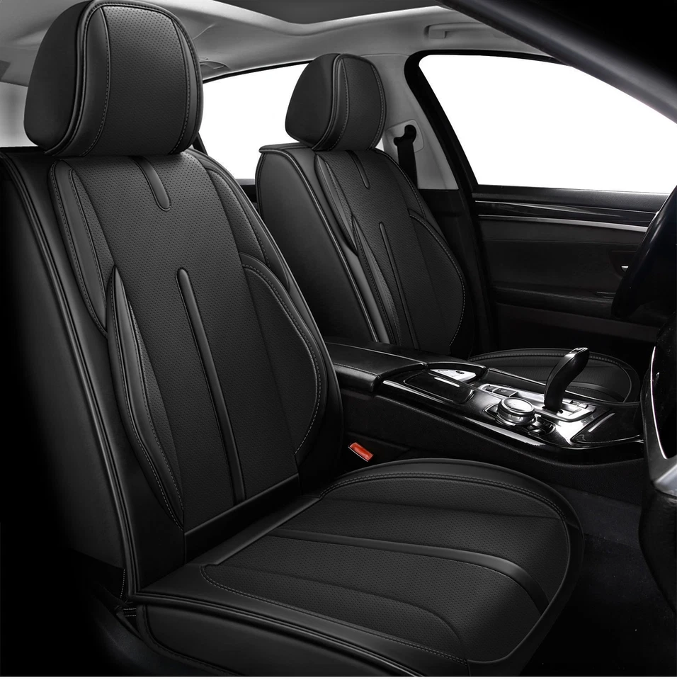 For Toyota Camry Car Seat Covers Leather 5-Seat Front Rear Protector Cushion Pad Foto 3 de 4