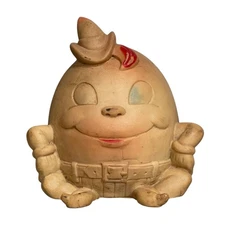 RARE Vintage Humpty Dumpty Econolite Hardened Rubber Squeak Toy Rattle