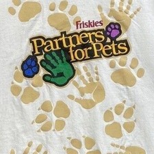 Camisa De Colección Friskies Partners For Pets Pantalla XL Estrellas Años 90 Promo Patas Blancas