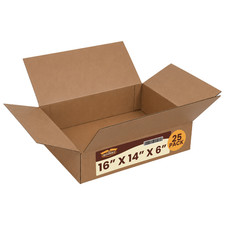 16x14x6 Corrugated Shipping Boxes 25/pk