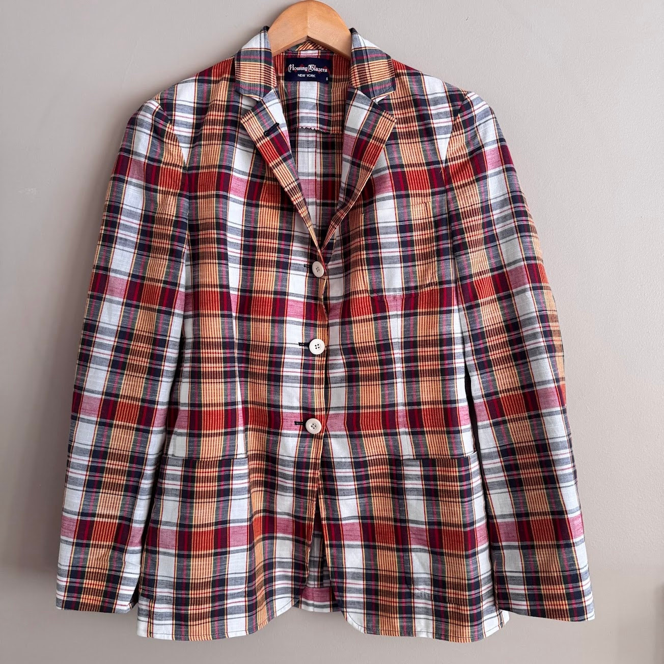 FILA Blazer da canottaggio New York Indian Madras multicolore blazer a quadri cappotto sportivo piccolo