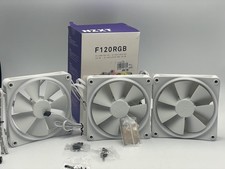 NZXT F120 RGB Fluid Dynamic Bearing 120mm Case Fan - White 3 Pack