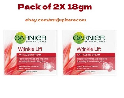 2x Garnier Skin Naturals Wrinkle Lift Anti Aging Cream - 18 gm Fast Shipping