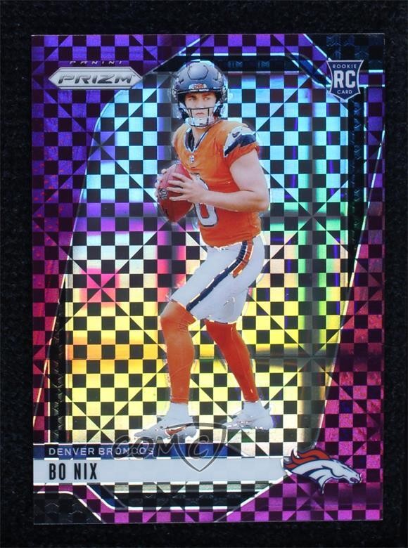 2024 Panini Prizm Rookies Purple Power Prizm 21/49 Bo Nix #309 Rookie RC 0ma6