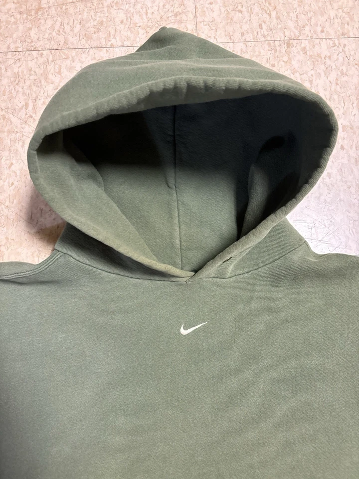 Sudadera con capucha vintage años 90 Nike verde salvia Travis Scott Center Swoosh GRAIL talla XL Foto 3 de 4
