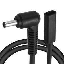 0.5FT USB C to DC PD Power Fast Charging Cable, 4mmx1.35mm 65W/18V-20V Black 