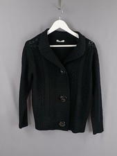 Roxy schwarze Strickjacke im Häkelstil Grö�...