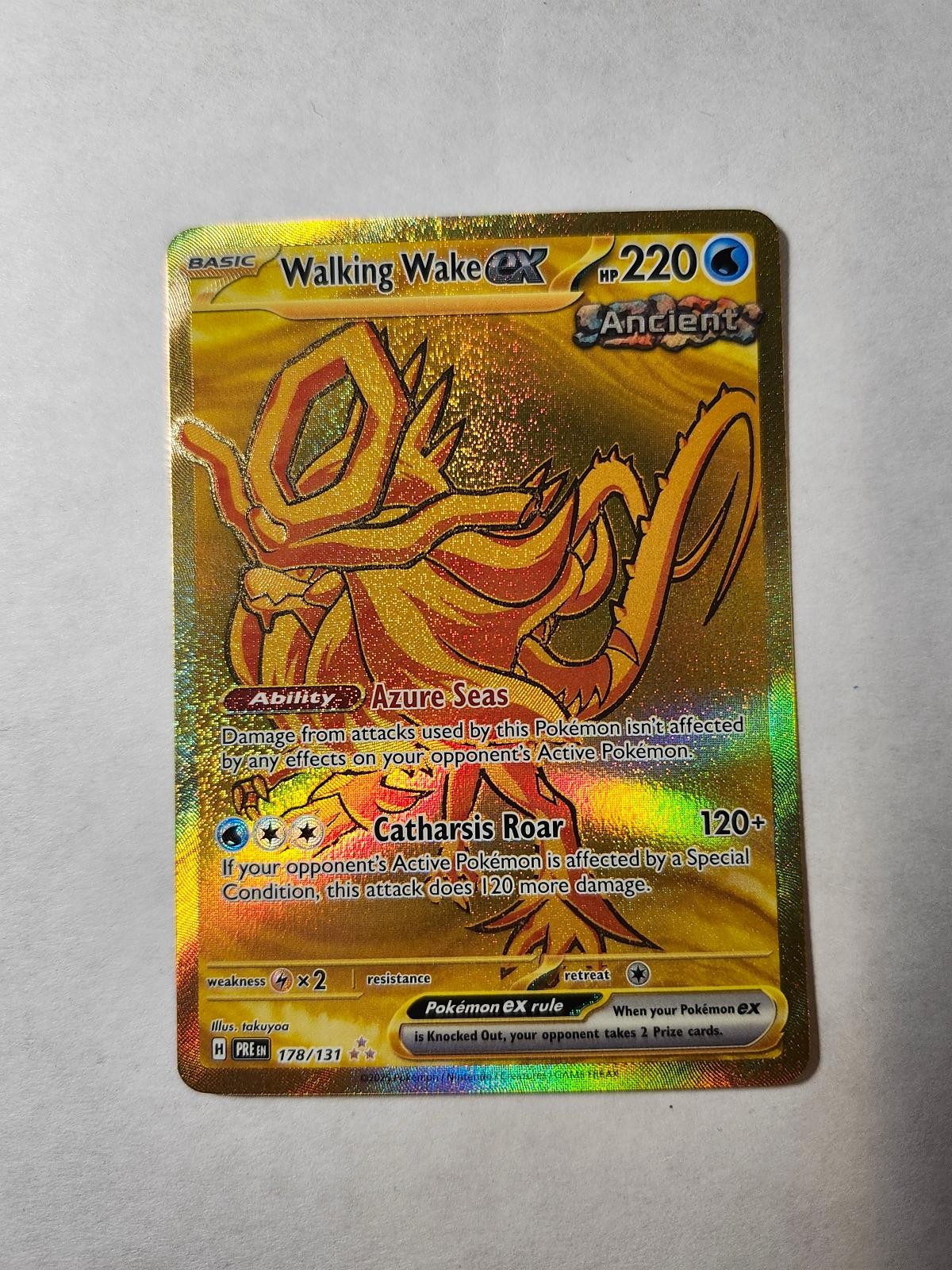 Walking Wake ex 178/131 Hyper Rare Prismatic Evolutions Pokemon Holo Near Mint