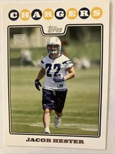 2008 Jacob Hester Topps Rookie Card #392. rookie card picture