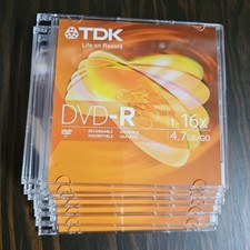 Lot of 7 TDK DVD-R 1-16X 4.7GB Recordable