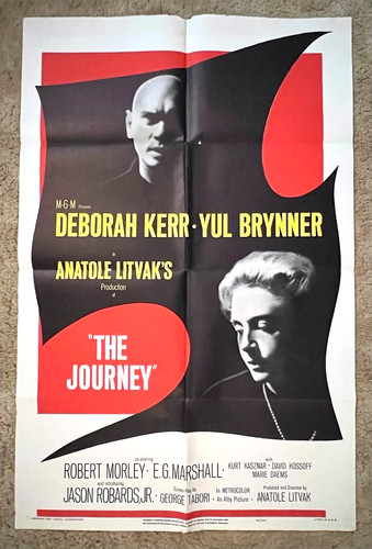 The Journey 1959 Movie Poster 27x41 Deborah Kerr Yul Brynner