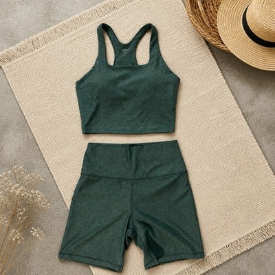 Old Navy Active Powersoft Women's Green Cropped Tank Top S Light Support